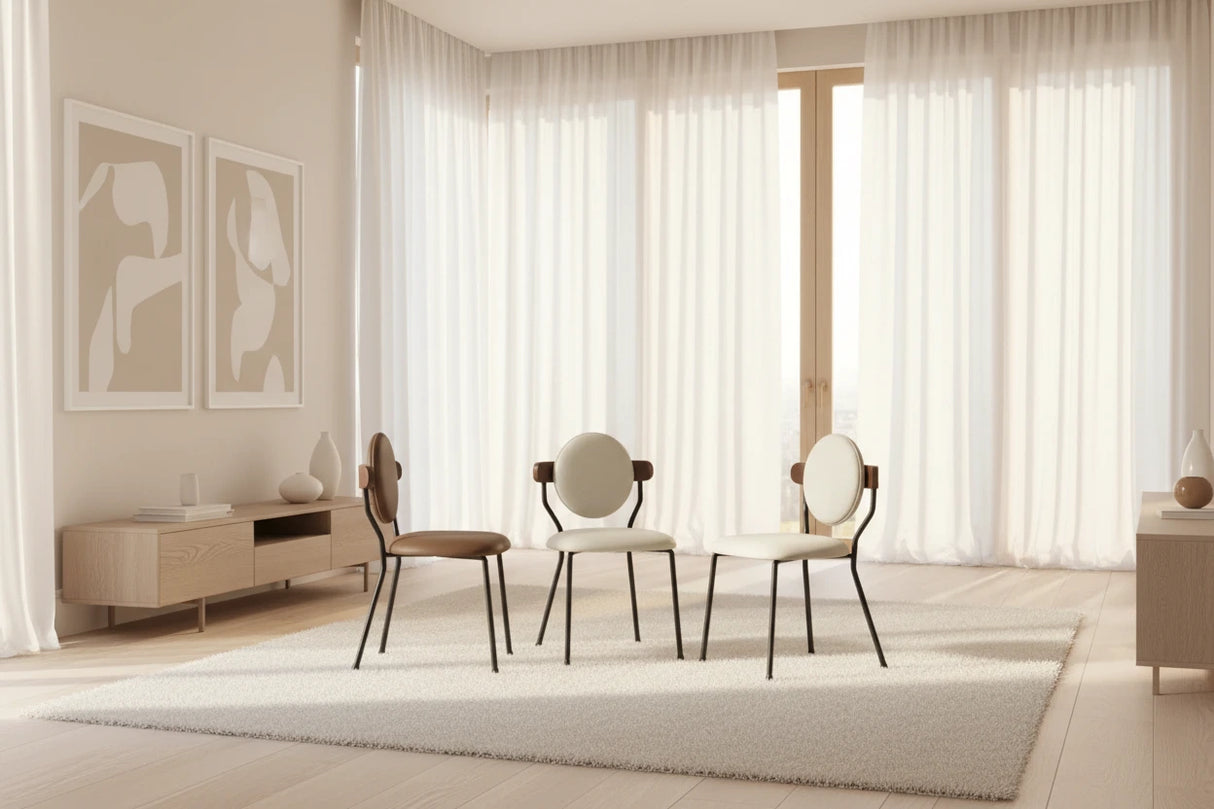 Minimalist Wrought Accent Dining Chair-ChandeliersDecor.com