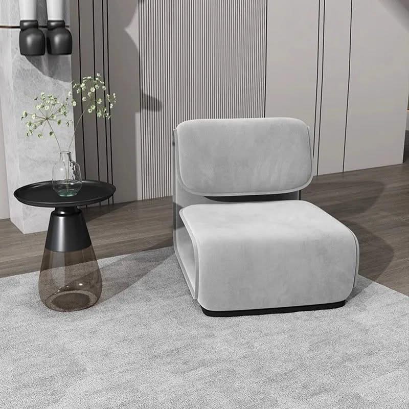 Minimalistic Fluffy Sofa Chair – Exquisite Blend-ChandeliersDecor.com