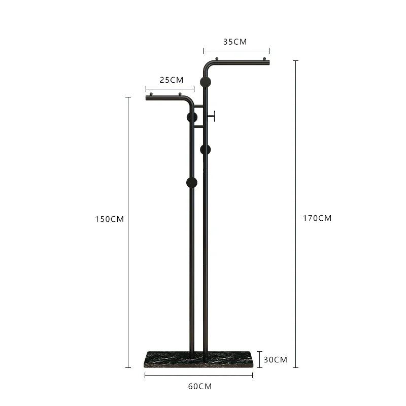 ChandeliersDecor.com-Drying Racks & Hangers-Minimalistic Rod Clothes Coat Hanging Rail Rack
