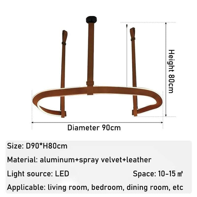 ModaLux Leather Craft LED Chandelier-ChandeliersDecor.com