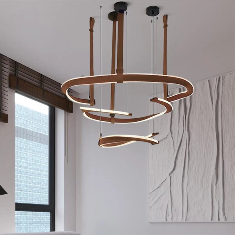 ChandeliersDecor.com-Chandeliers-ModaLux Leather Craft LED Chandelier