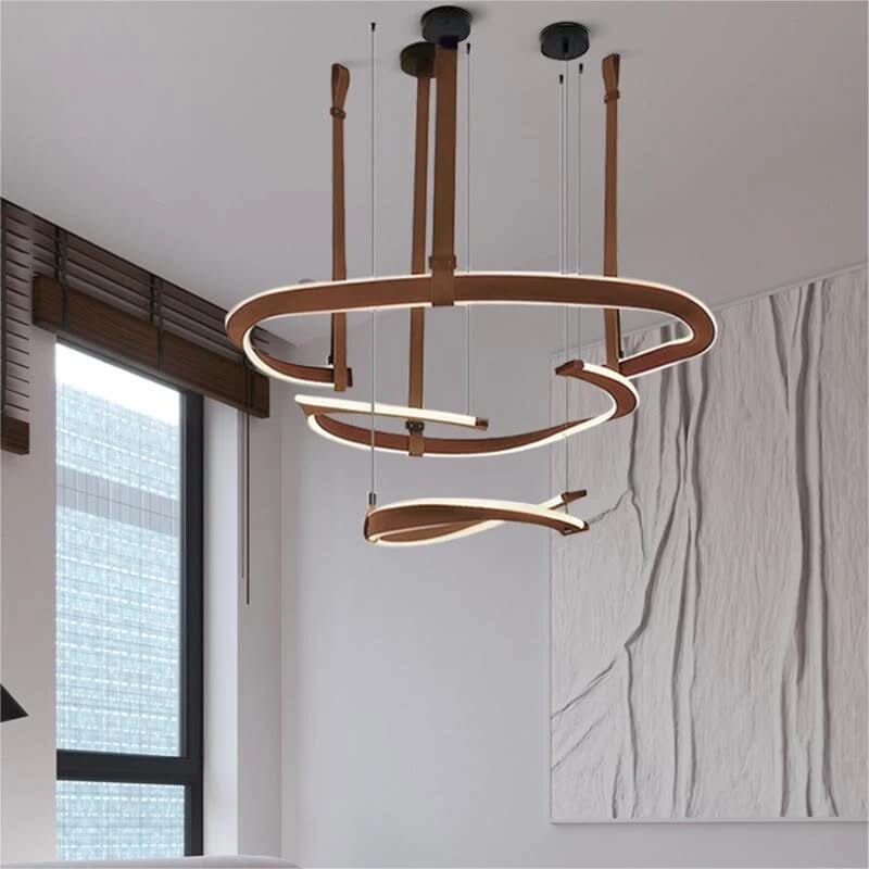 ModaLux Leather Craft LED Chandelier-ChandeliersDecor.com