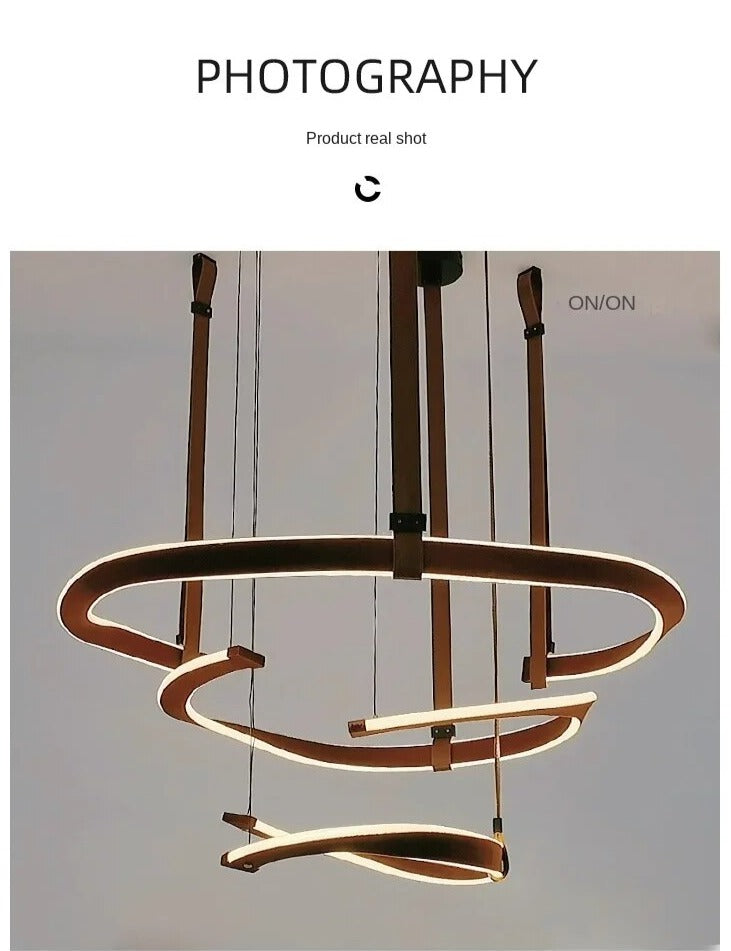 ChandeliersDecor.com-Chandeliers-ModaLux Leather Craft LED Chandelier