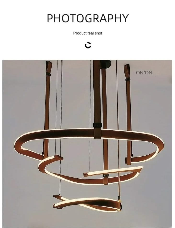 ModaLux Leather Craft LED Chandelier-ChandeliersDecor.com
