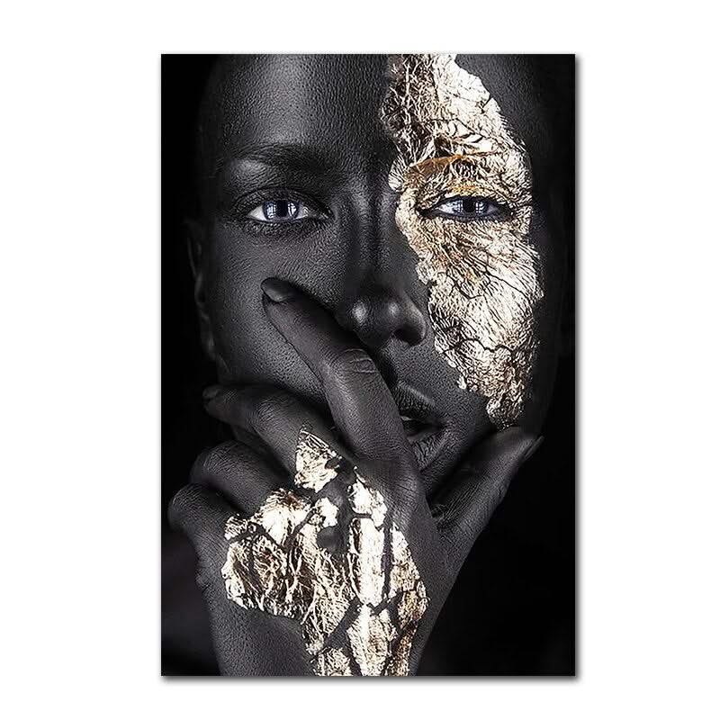 Modern African Art Woman Canvas Wall Art - Unique Vibrant Home Decor-ChandeliersDecor.com