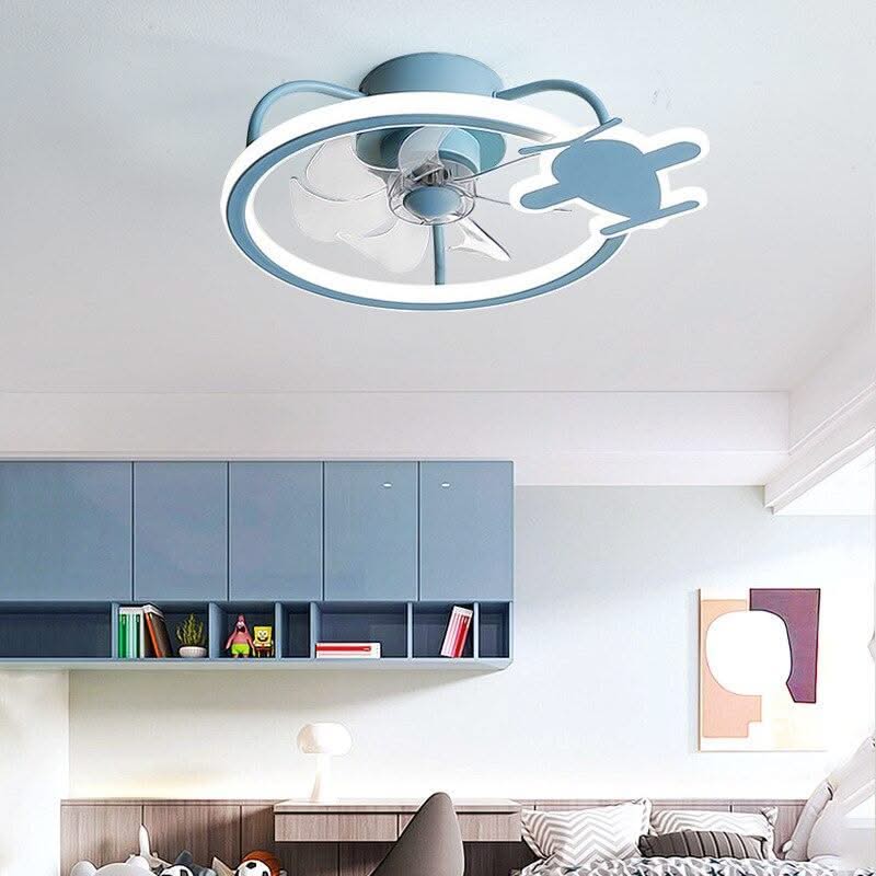ChandeliersDecor.com-Kids Room Nursery Lighting-Modern Aircraft Ceiling Fan - Airplane Light with Fan
