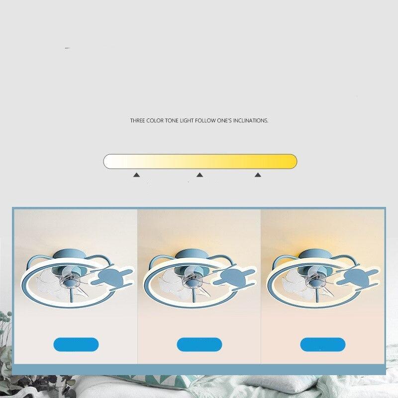 ChandeliersDecor.com-Kids Room Nursery Lighting-Modern Aircraft Ceiling Fan - Airplane Light with Fan