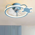 ChandeliersDecor.com-Kids Room Nursery Lighting-Modern Aircraft Ceiling Fan - Airplane Light with Fan