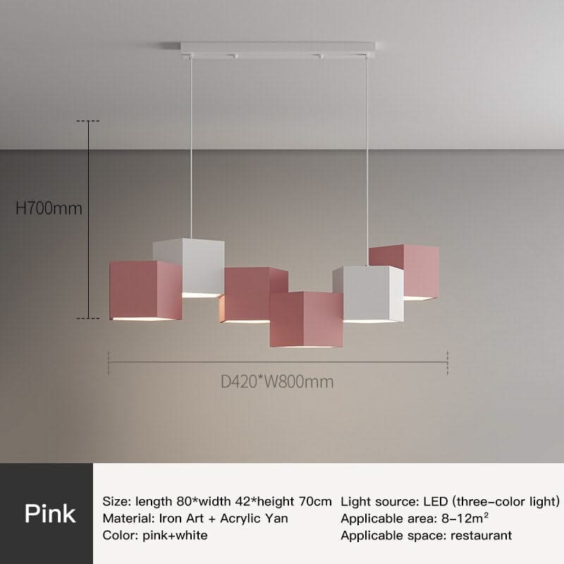 ChandeliersDecor.com-Kitchen Island-Modern Chandelier Lighting Blocks Pendant Light