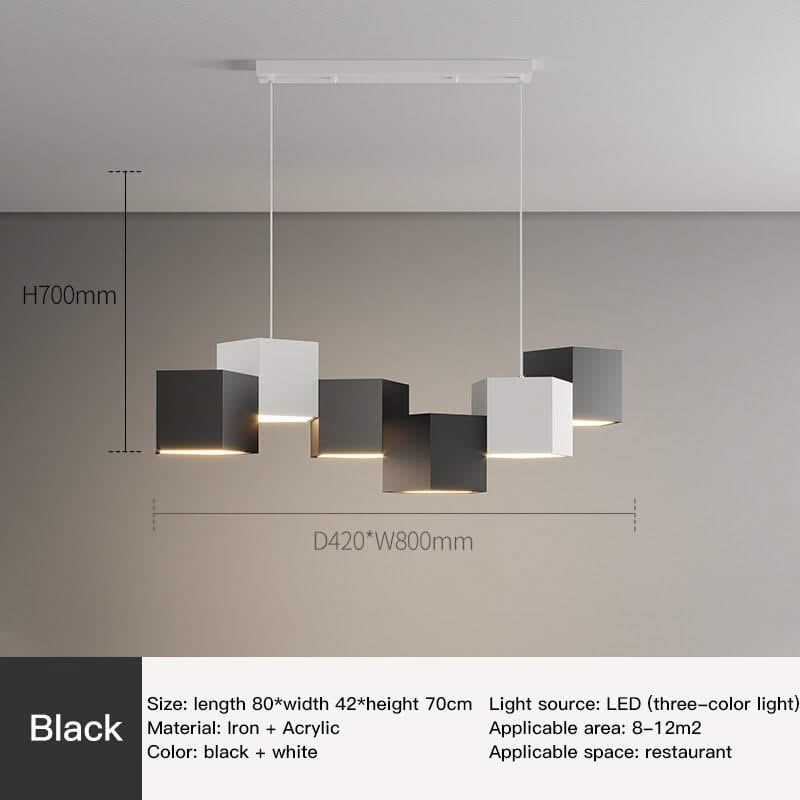 ChandeliersDecor.com-Kitchen Island-Modern Chandelier Lighting Blocks Pendant Light