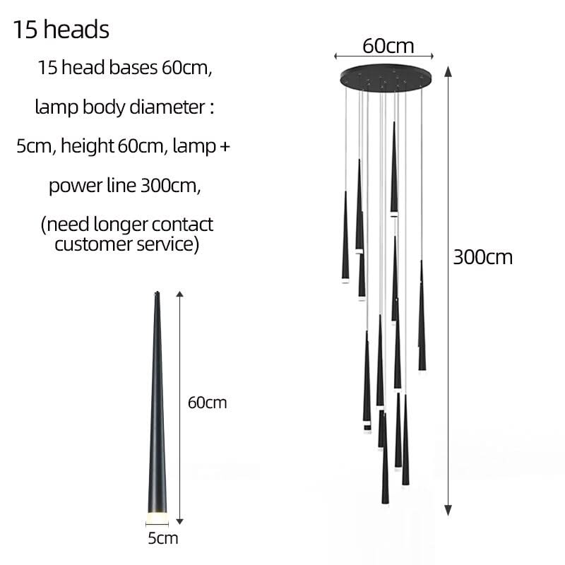 ChandeliersDecor.com-Staircase Chandelier-Modern Duplex Attic Pendant Lamp