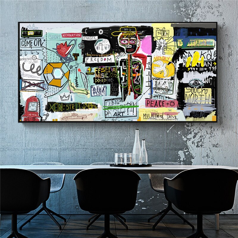 ChandeliersDecor.com-Wall Posters-Modern Graffiti Street Artwork Canvas Posters and Prints Abstract Figure Oil Paintings on The Wall for Home Decorative Pictures
