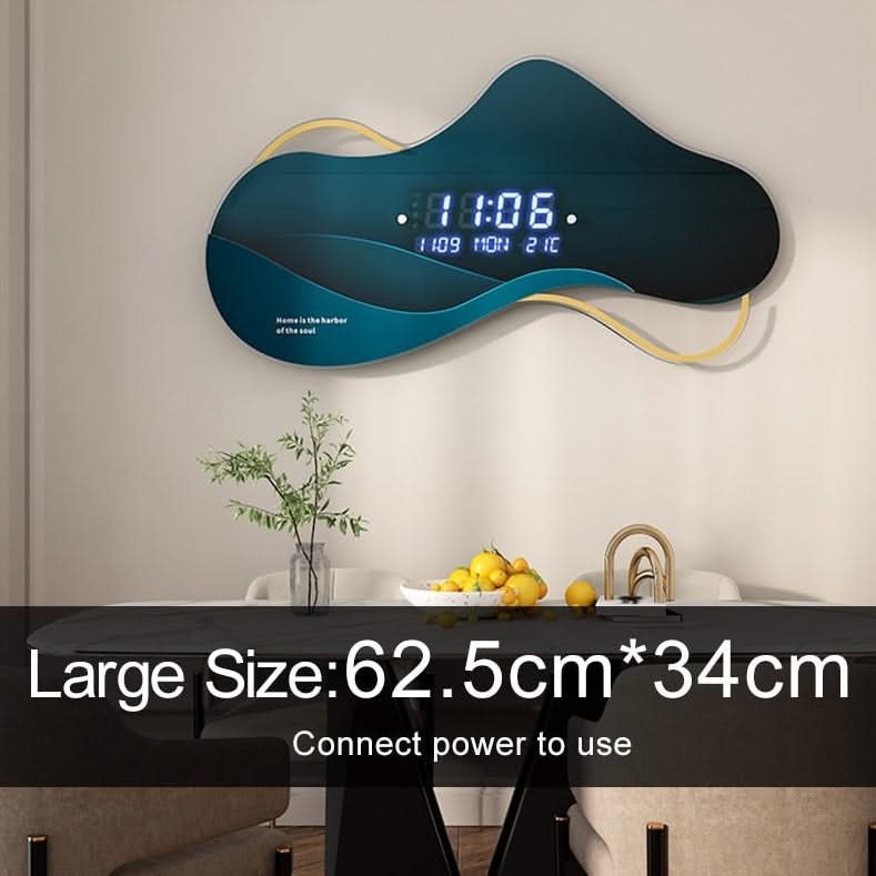 Modern LED Digital Wall Clock 3D Luminous-ChandeliersDecor.com