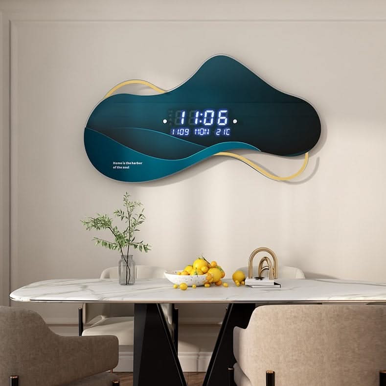 Modern LED Digital Wall Clock 3D Luminous-ChandeliersDecor.com
