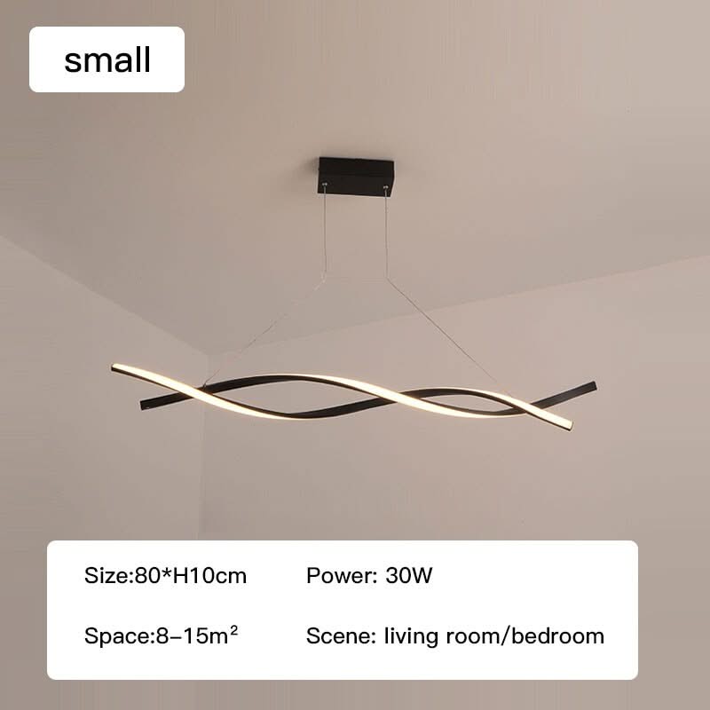 Modern LED Pendant Lamp, Dimmable Black Gold Chandelier-ChandeliersDecor.com