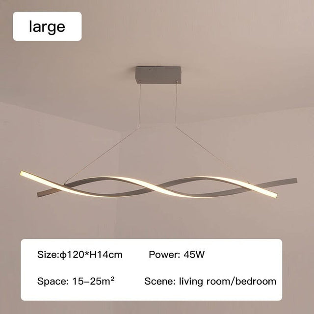 Modern LED Pendant Lamp, Dimmable Black Gold Chandelier-ChandeliersDecor.com