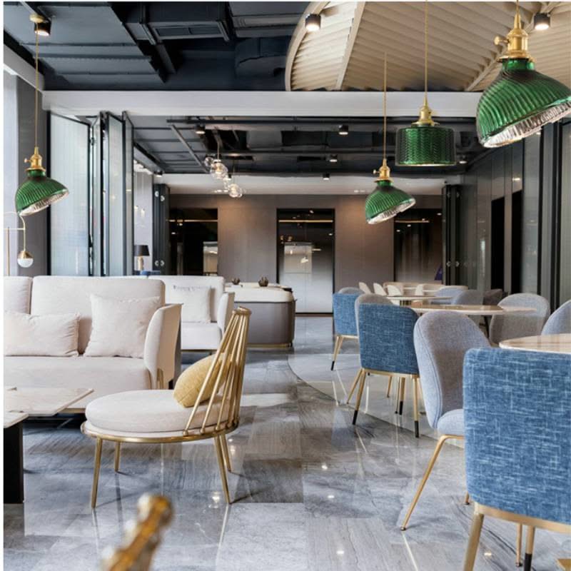 ChandeliersDecor.com-Pendant Lights-Modern Loft Pure Copper Lamp Holder Green Light