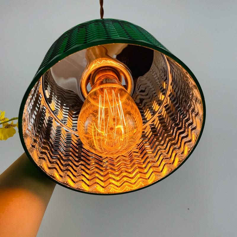 ChandeliersDecor.com-Pendant Lights-Modern Loft Pure Copper Lamp Holder Green Light