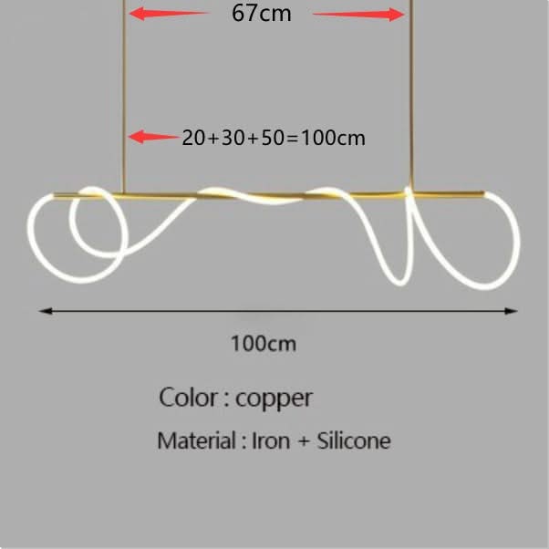 Modern Long Hose LED Chandelier for Dining Room-ChandeliersDecor.com