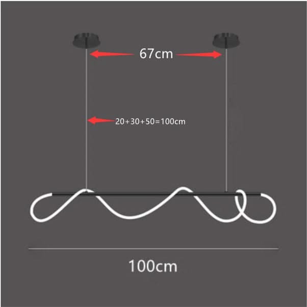 Modern Long Hose LED Chandelier for Dining Room-ChandeliersDecor.com