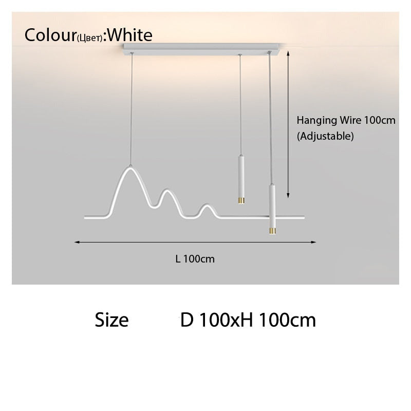 ChandeliersDecor.com-Kitchen Island-Modern Minimalist LED Chandelier Light