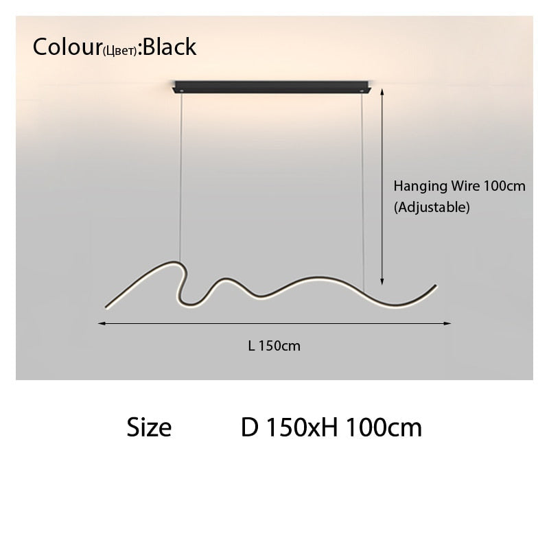 ChandeliersDecor.com-Kitchen Island-Modern Minimalist LED Chandelier Light