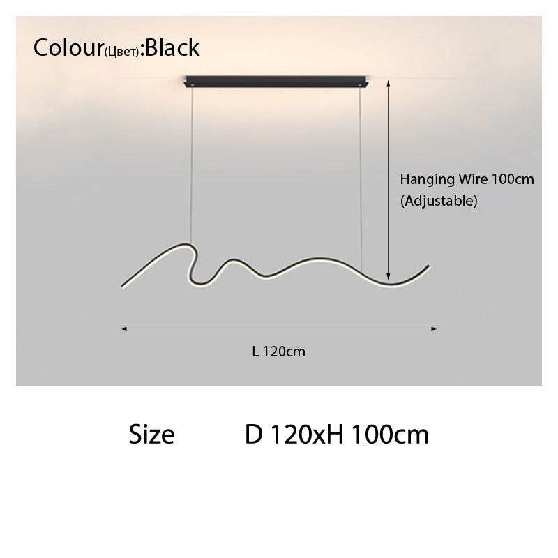 ChandeliersDecor.com-Kitchen Island-Modern Minimalist LED Chandelier Light