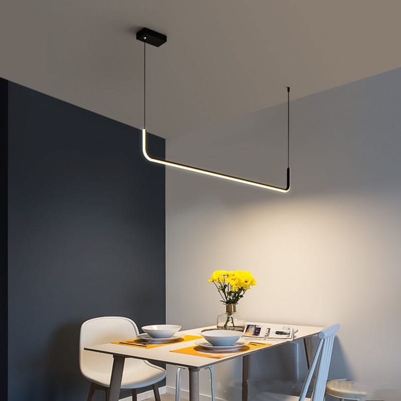 Modern Minimalist LED Pendant Lamp Black Gold-ChandeliersDecor.com