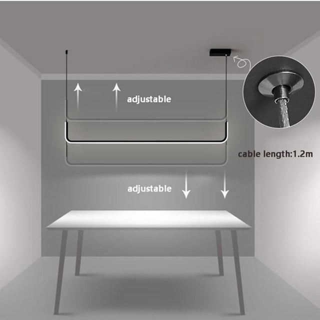 Modern Minimalist LED Pendant Lamp Black Gold-ChandeliersDecor.com