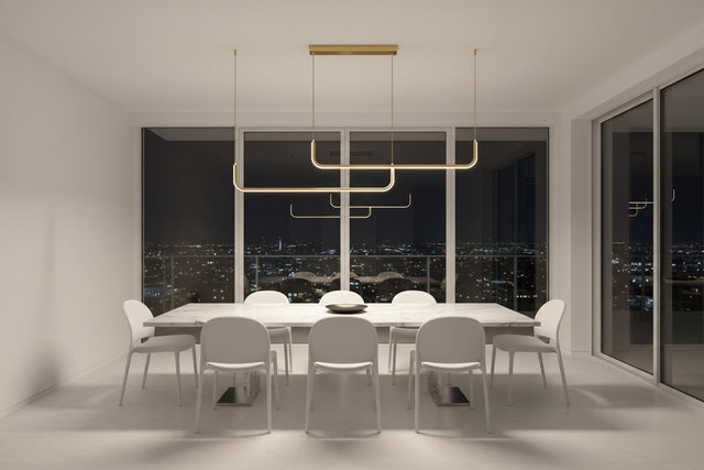Modern Minimalist LED Pendant Lamp Black Gold-ChandeliersDecor.com