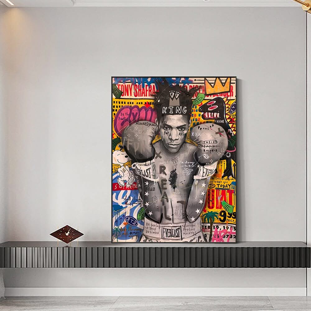 Modern Pop Graffiti Art Boxer Canvas Wall Art-ChandeliersDecor.com