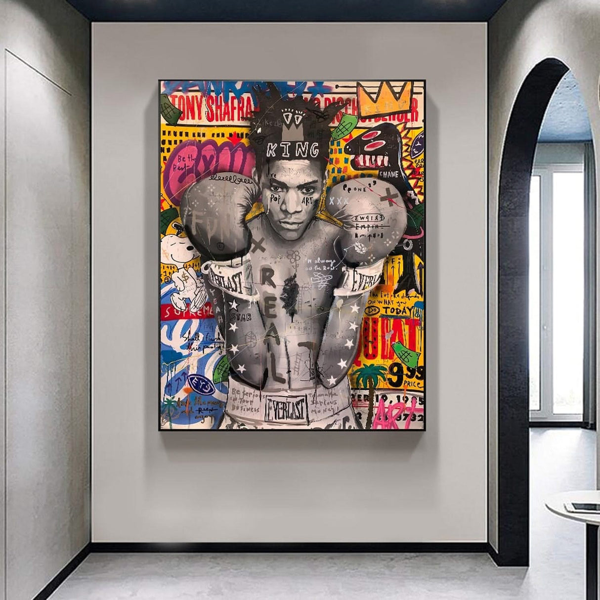 Modern Pop Graffiti Art Boxer Canvas Wall Art-ChandeliersDecor.com