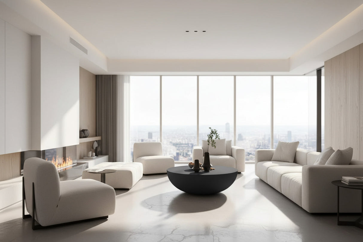 Modern Round Marble Coffee Table-ChandeliersDecor.com
