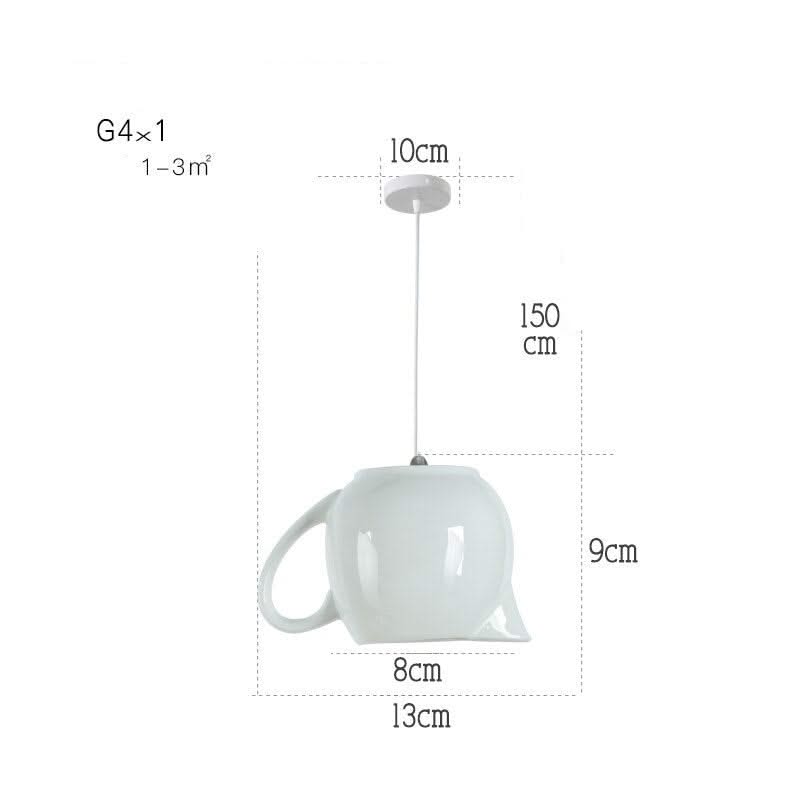 Modern Tea Cup Teapot Crockery Ceramic Led Pendant Lights-ChandeliersDecor.com