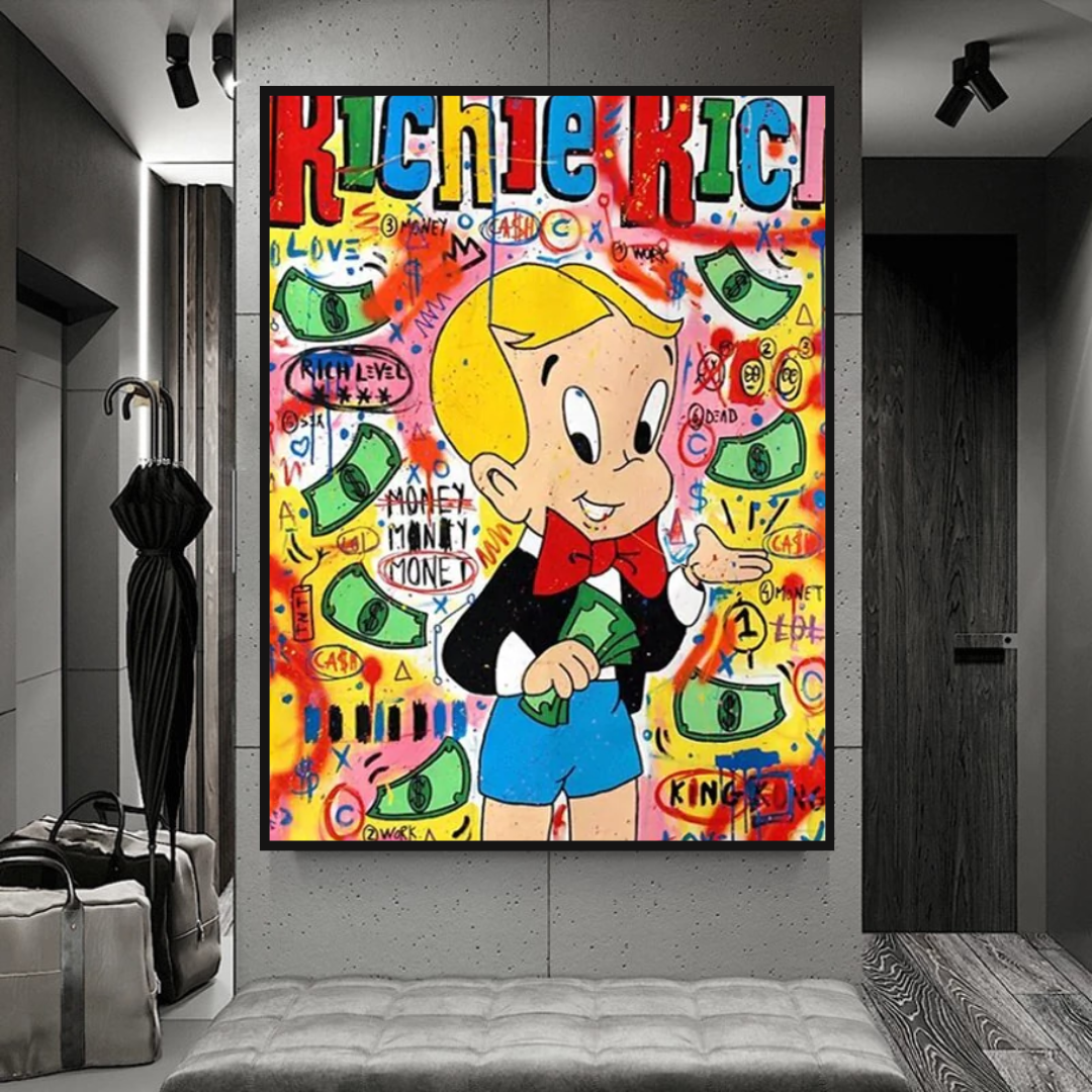 ChandeliersDecor.com-Wall Posters-Money Boy: Richie Rich Poster - Ultimate Symbol of Wealth