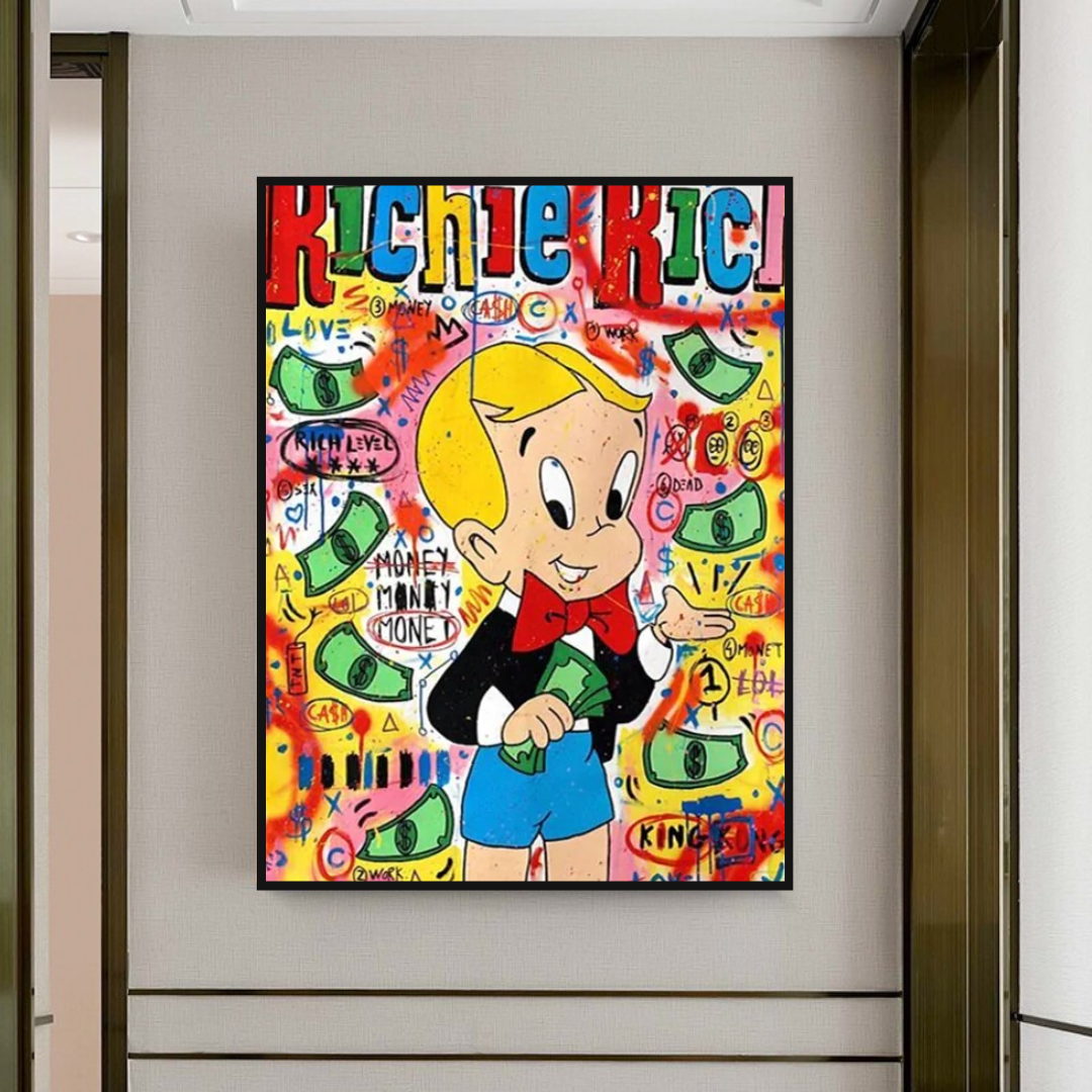 ChandeliersDecor.com-Wall Posters-Money Boy: Richie Rich Poster - Ultimate Symbol of Wealth