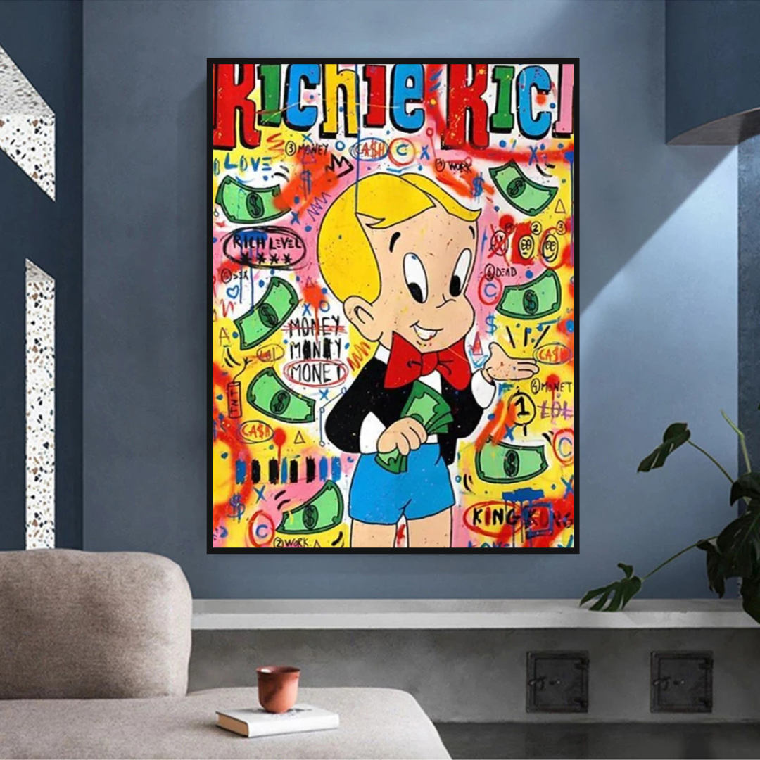 ChandeliersDecor.com-Wall Posters-Money Boy: Richie Rich Poster - Ultimate Symbol of Wealth