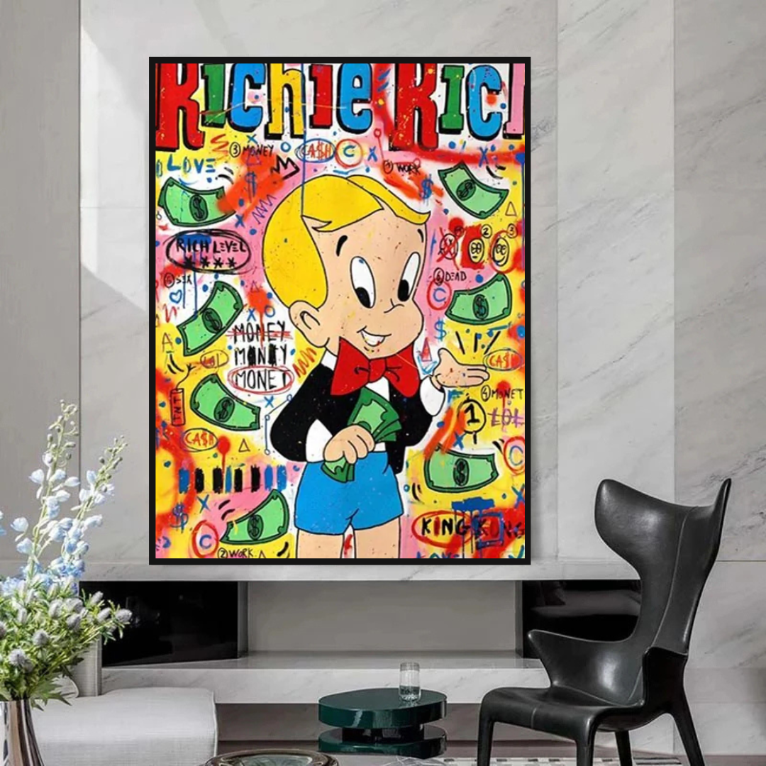 ChandeliersDecor.com-Wall Posters-Money Boy: Richie Rich Poster - Ultimate Symbol of Wealth