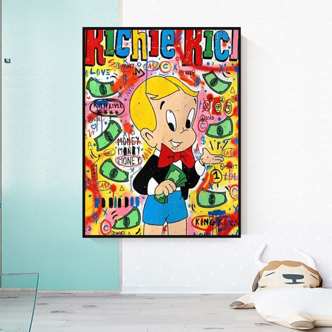 ChandeliersDecor.com-Wall Posters-Money Boy: Richie Rich Poster - Ultimate Symbol of Wealth