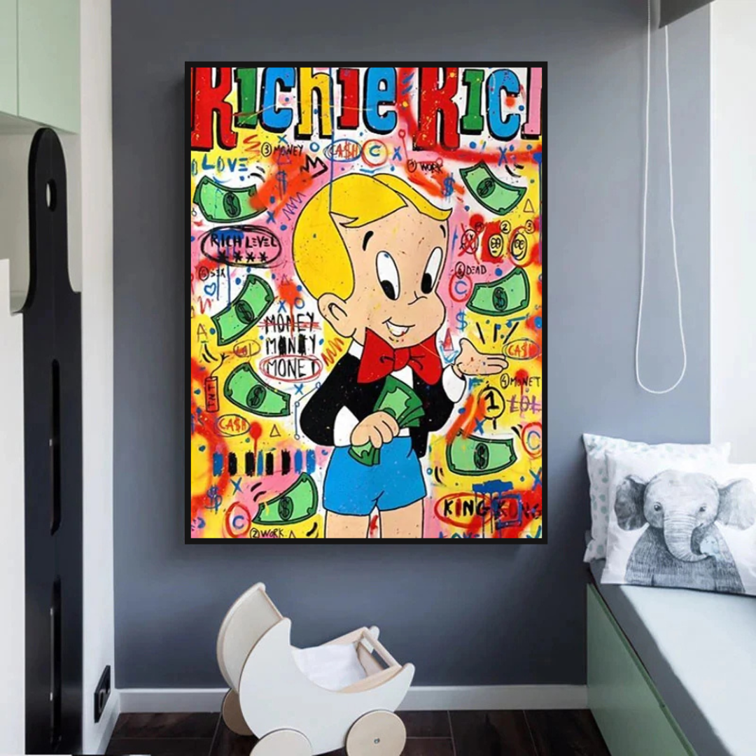 ChandeliersDecor.com-Wall Posters-Money Boy: Richie Rich Poster - Ultimate Symbol of Wealth