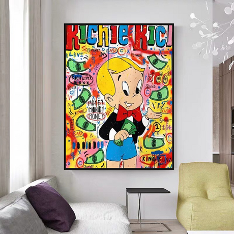 ChandeliersDecor.com-Wall Posters-Money Boy: Richie Rich Poster - Ultimate Symbol of Wealth