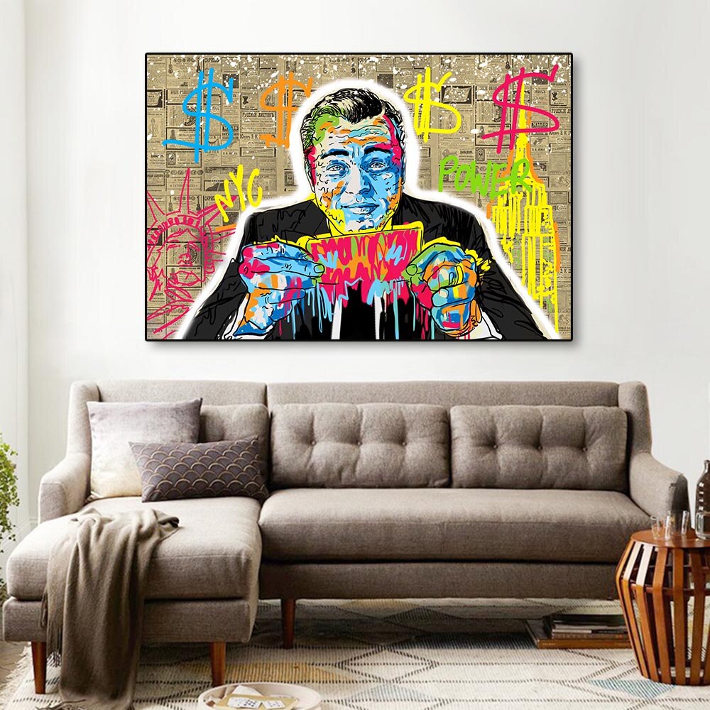 ChandeliersDecor.com-Wall Posters-Money Dollar Canvas Wall Art