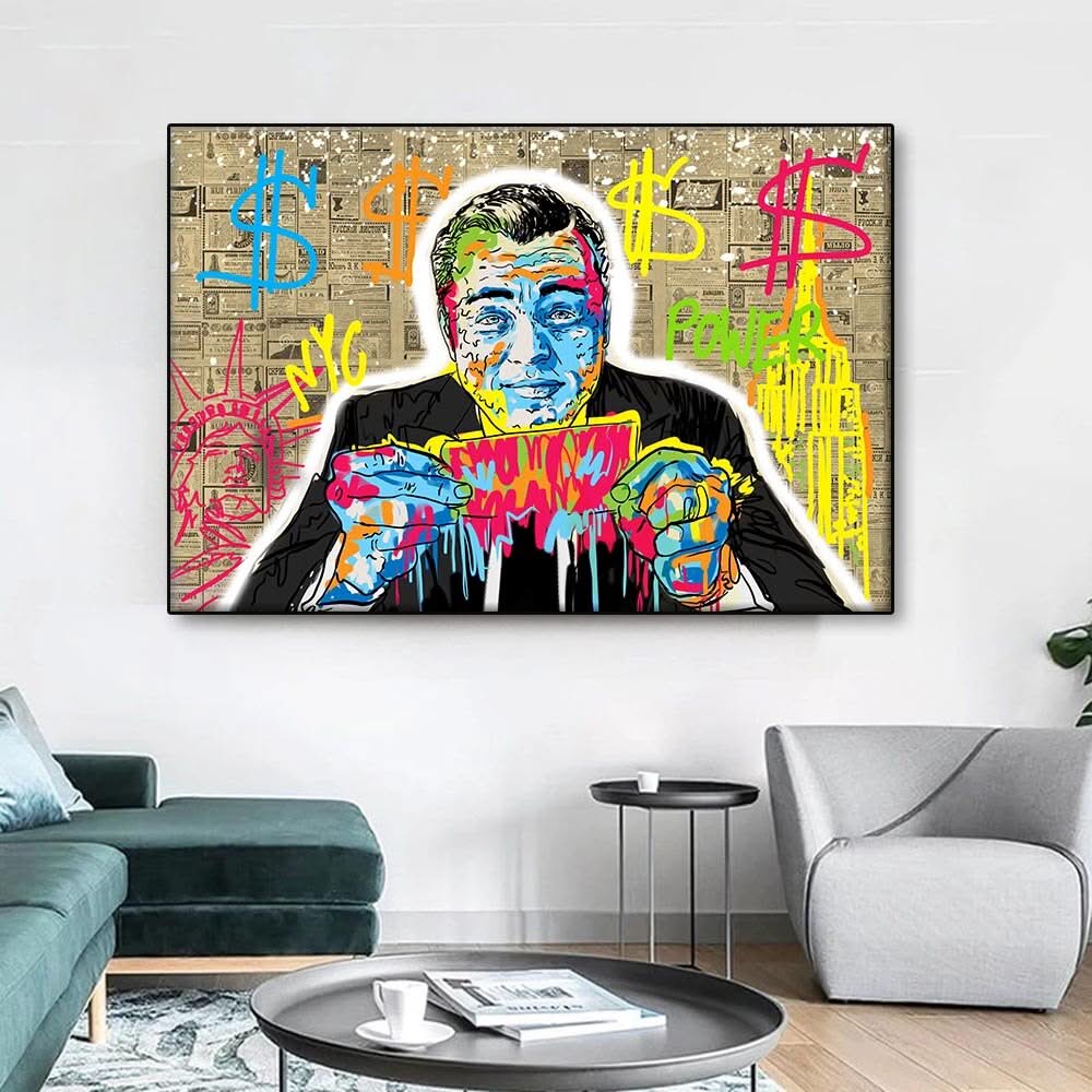 Money Dollar Canvas Wall Art-ChandeliersDecor.com