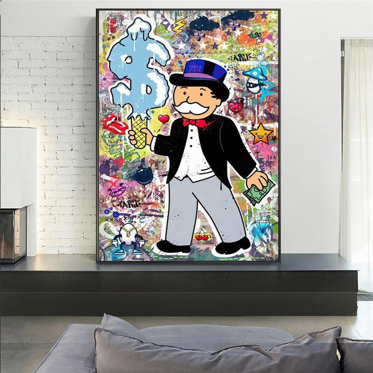 ChandeliersDecor.com-Monopoly Wall Poster-Money Forbes Funny Monopoly Alec Canvas Print