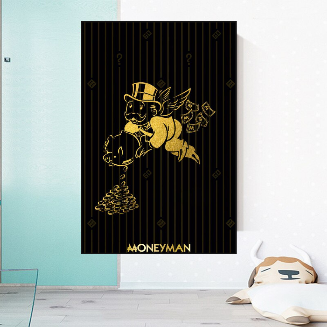 ChandeliersDecor.com-Monopoly Wall Poster-Money Man Angel: Alec Monopoly Art Exclusive Collection
