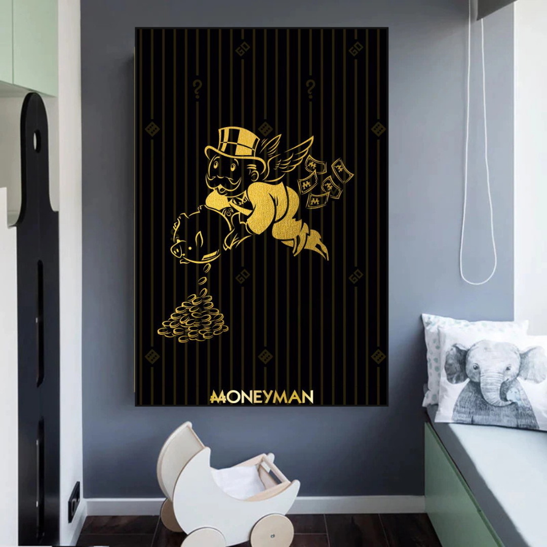 ChandeliersDecor.com-Monopoly Wall Poster-Money Man Angel: Alec Monopoly Art Exclusive Collection