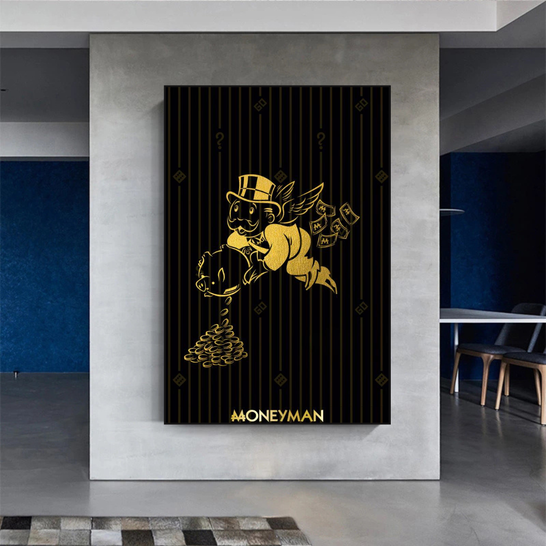 ChandeliersDecor.com-Monopoly Wall Poster-Money Man Angel: Alec Monopoly Art Exclusive Collection