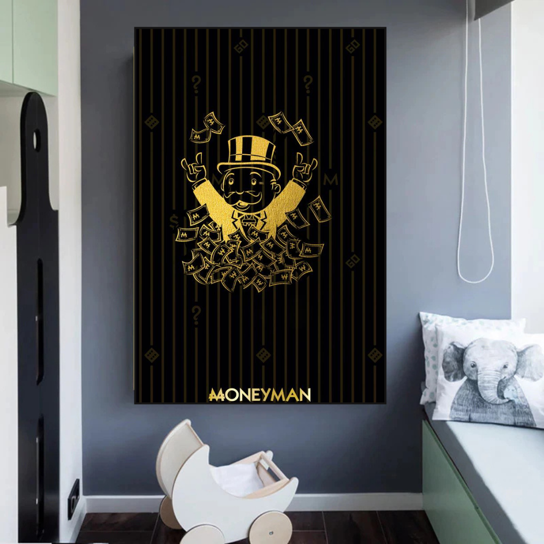 Money Man Dollar Bills by Alec Monopoly Art-ChandeliersDecor.com