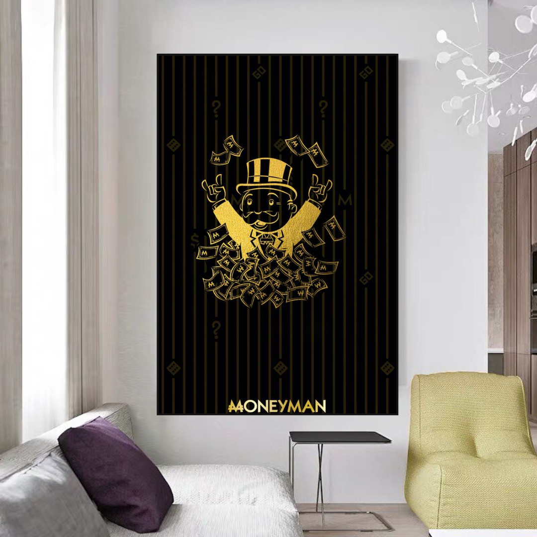 Money Man Dollar Bills by Alec Monopoly Art-ChandeliersDecor.com