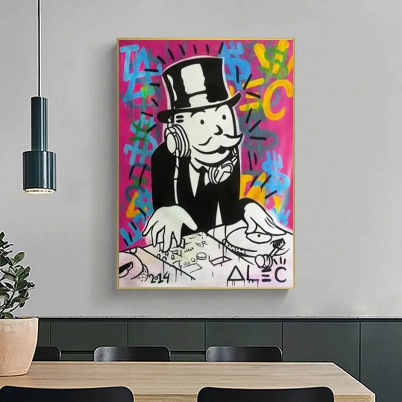 ChandeliersDecor.com-Monopoly Wall Poster-Money Poster Alec Monopoly Canvas Print